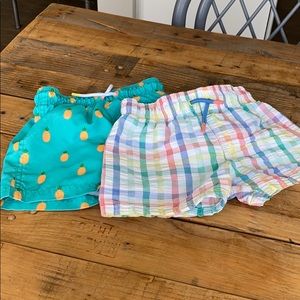 Lot of 2- Cat and Jack Boys Swim Shorts